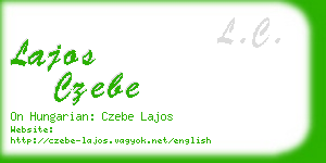 lajos czebe business card